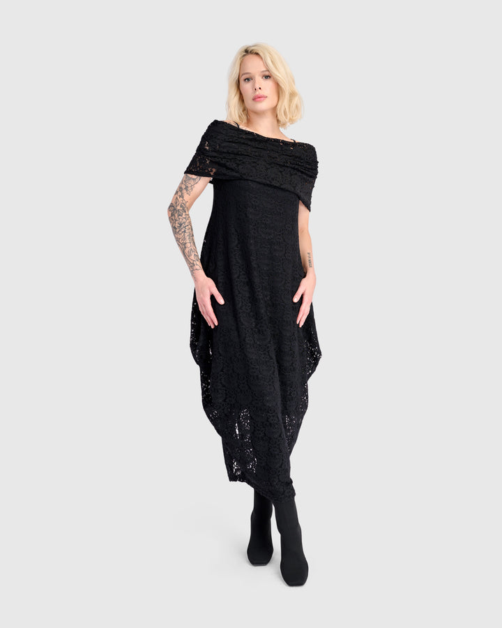 Savoir Lace Maxi Dress, Black