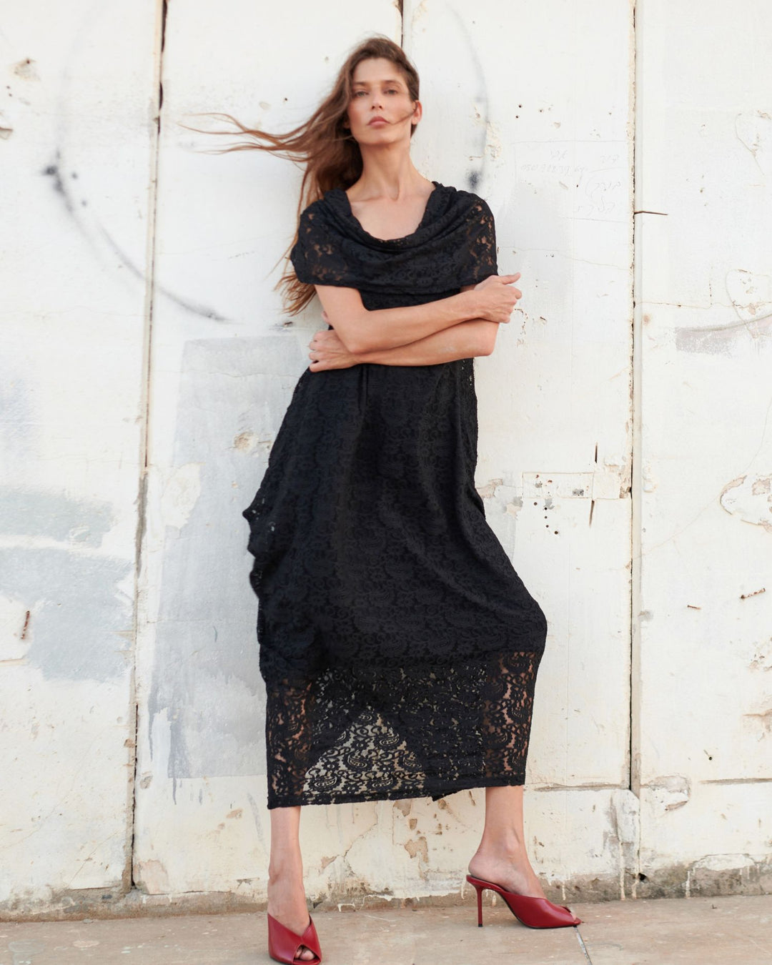 Savoir Lace Maxi Dress, Black