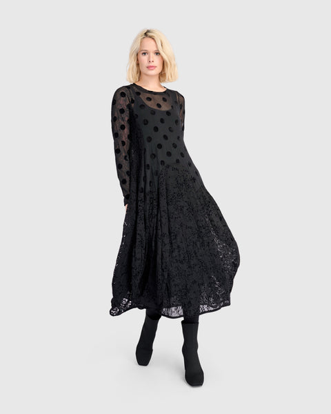 Jolie Mesh Cocoon Dress, Black – Alembika U.S.