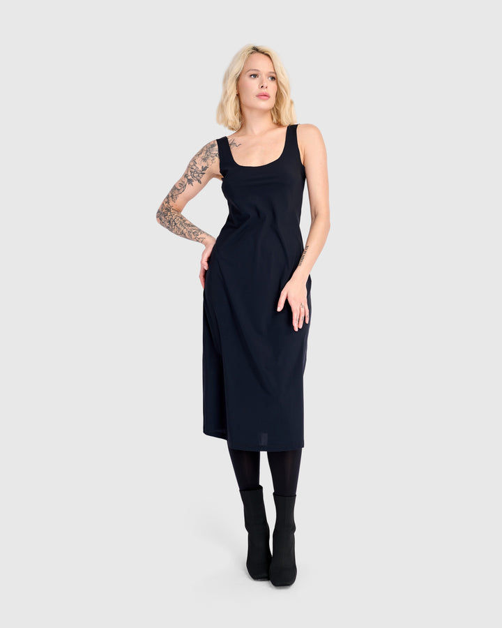 Essential Slip Dress, Black
