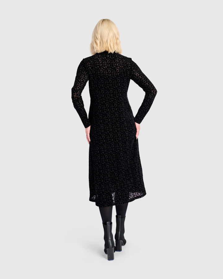 Marilyn Button Up Dress, Black