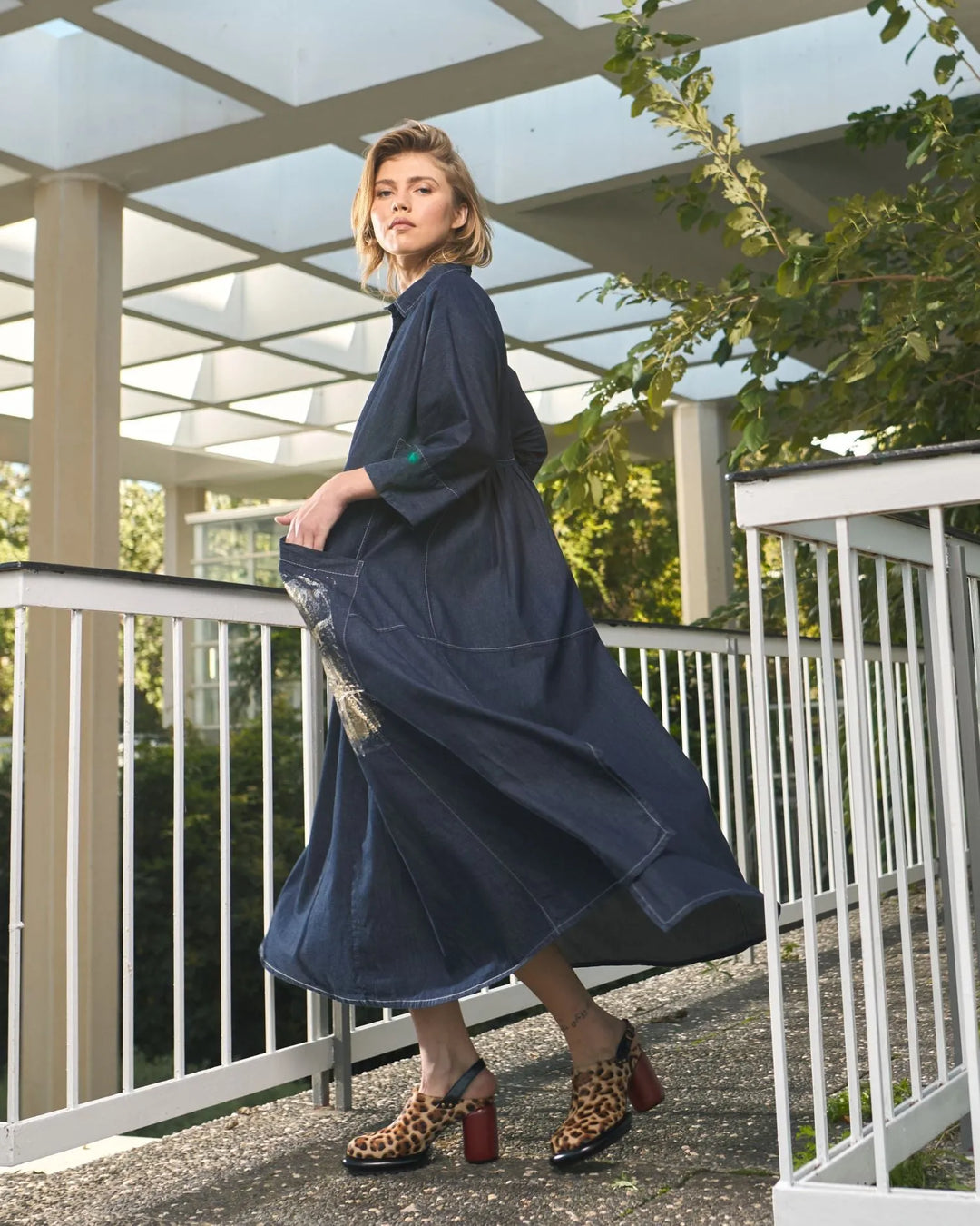 Tacoma Trapeze Dress, Denim Alembika U.S. Tacoma Trapeze Dress, Denim Alembika U.S.