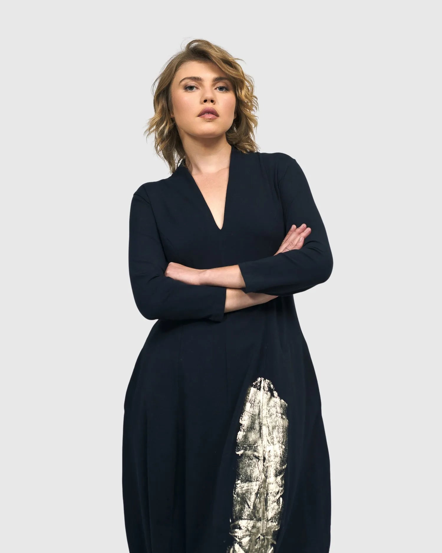ワンピース LOURENdocking cocoon dress Laurel Cocoon Dress, Navy – Alembika U.S.