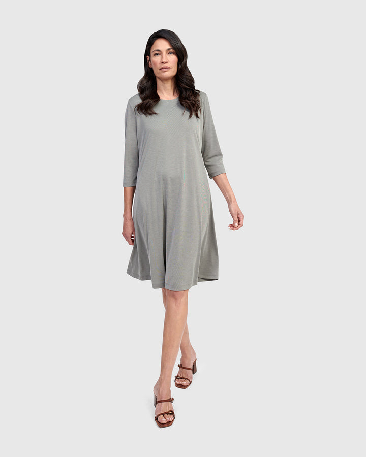 Essential Relaxed Short Sleeve Dress, Saladine