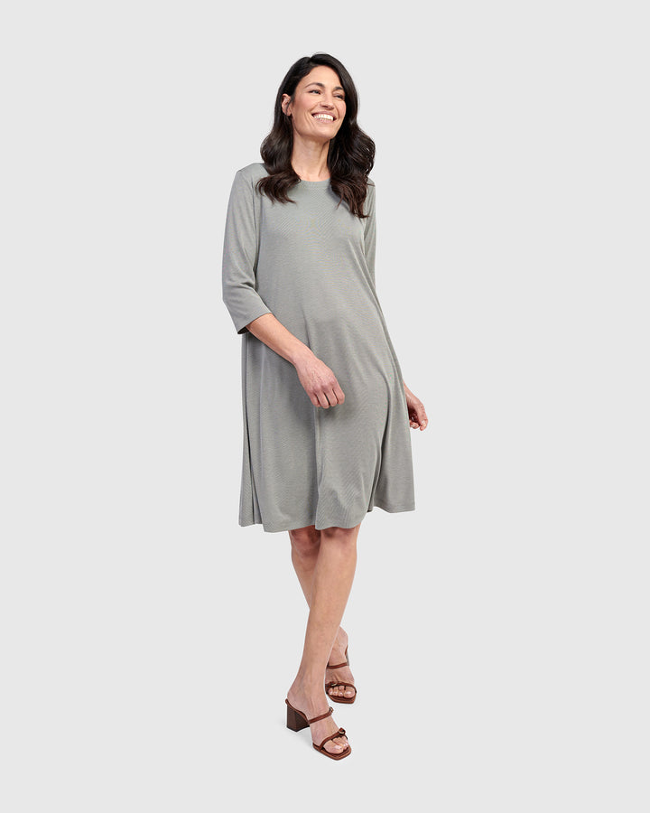 Essential Relaxed Short Sleeve Dress, Saladine