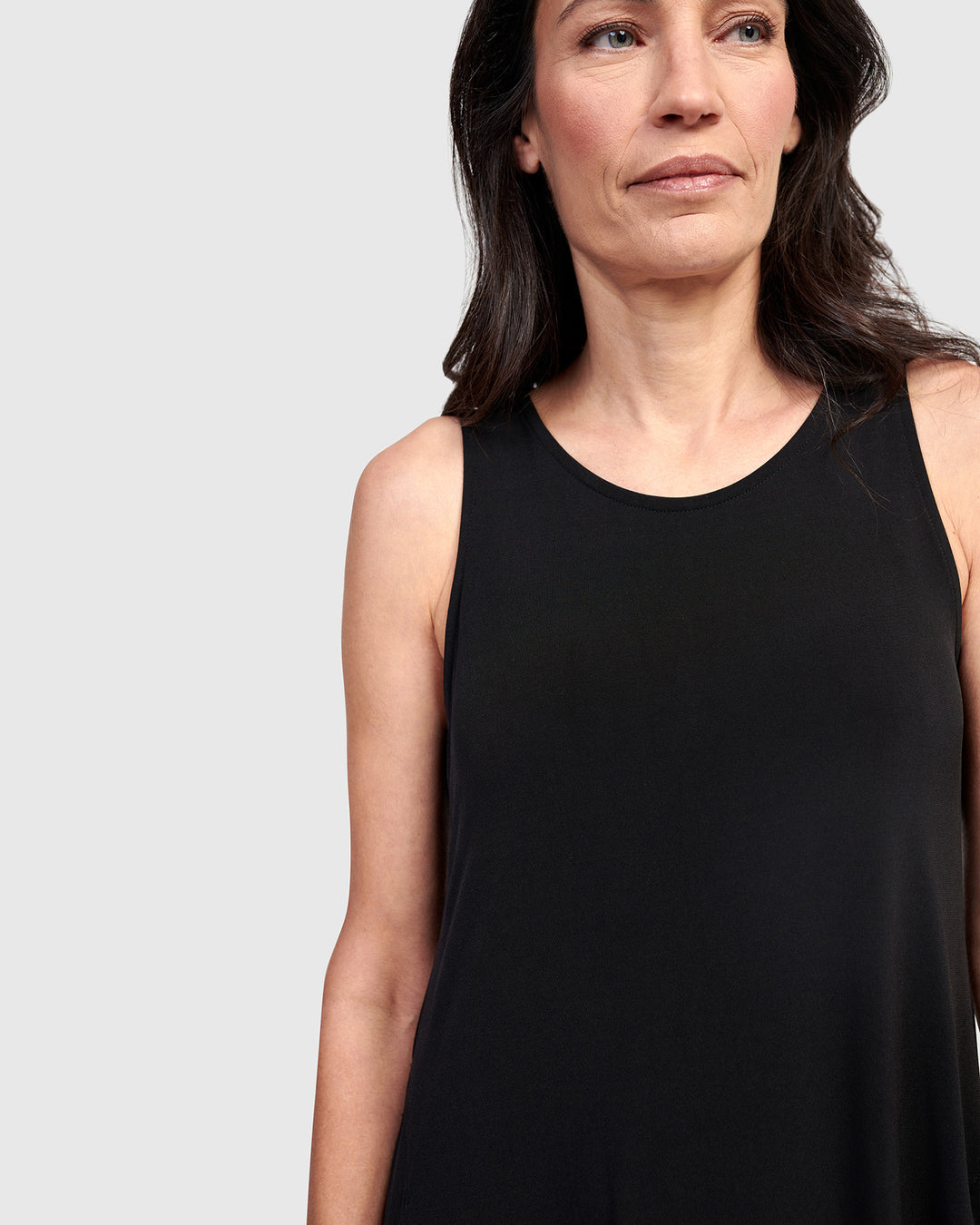 womens black sleeveless midi dress Women's You Already Know Black Cotton Bustier Bodice Midi Dress | Size: S