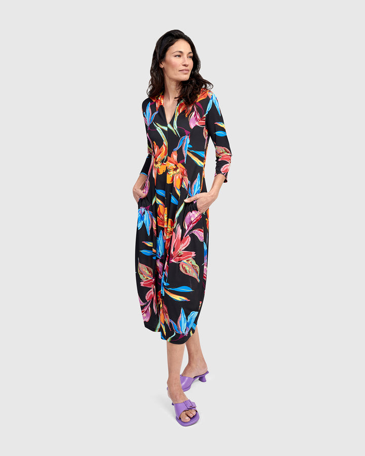 Hibiscus Cocoon Dress, Bloom