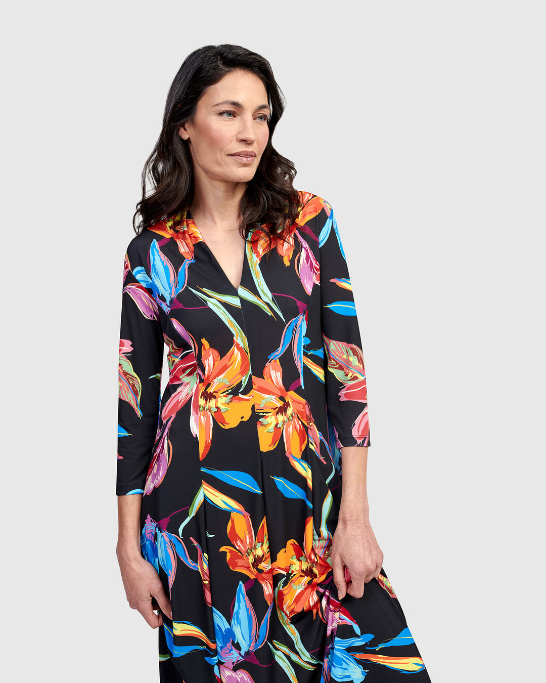 Hibiscus Cocoon Dress, Bloom