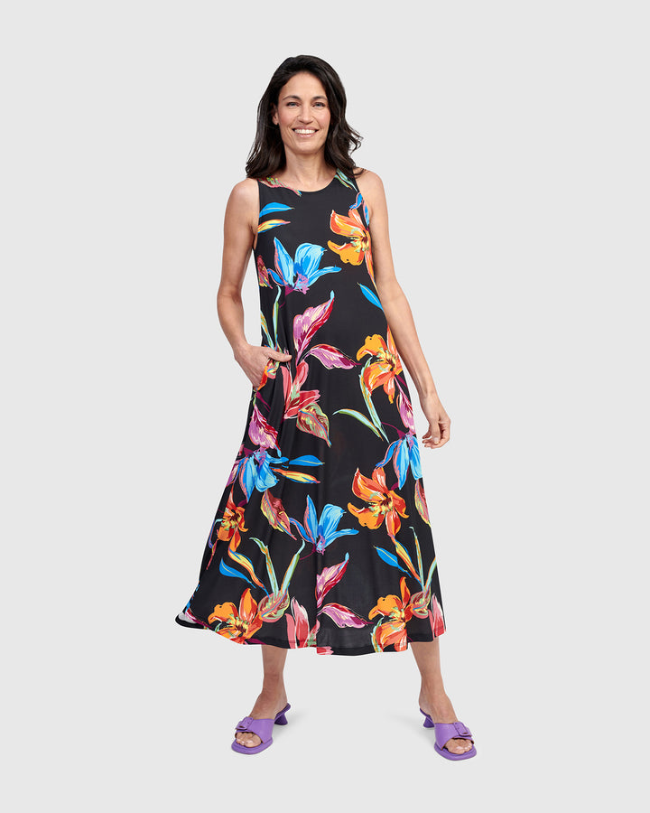 Palm Springs Sleeveless Dress, Bloom