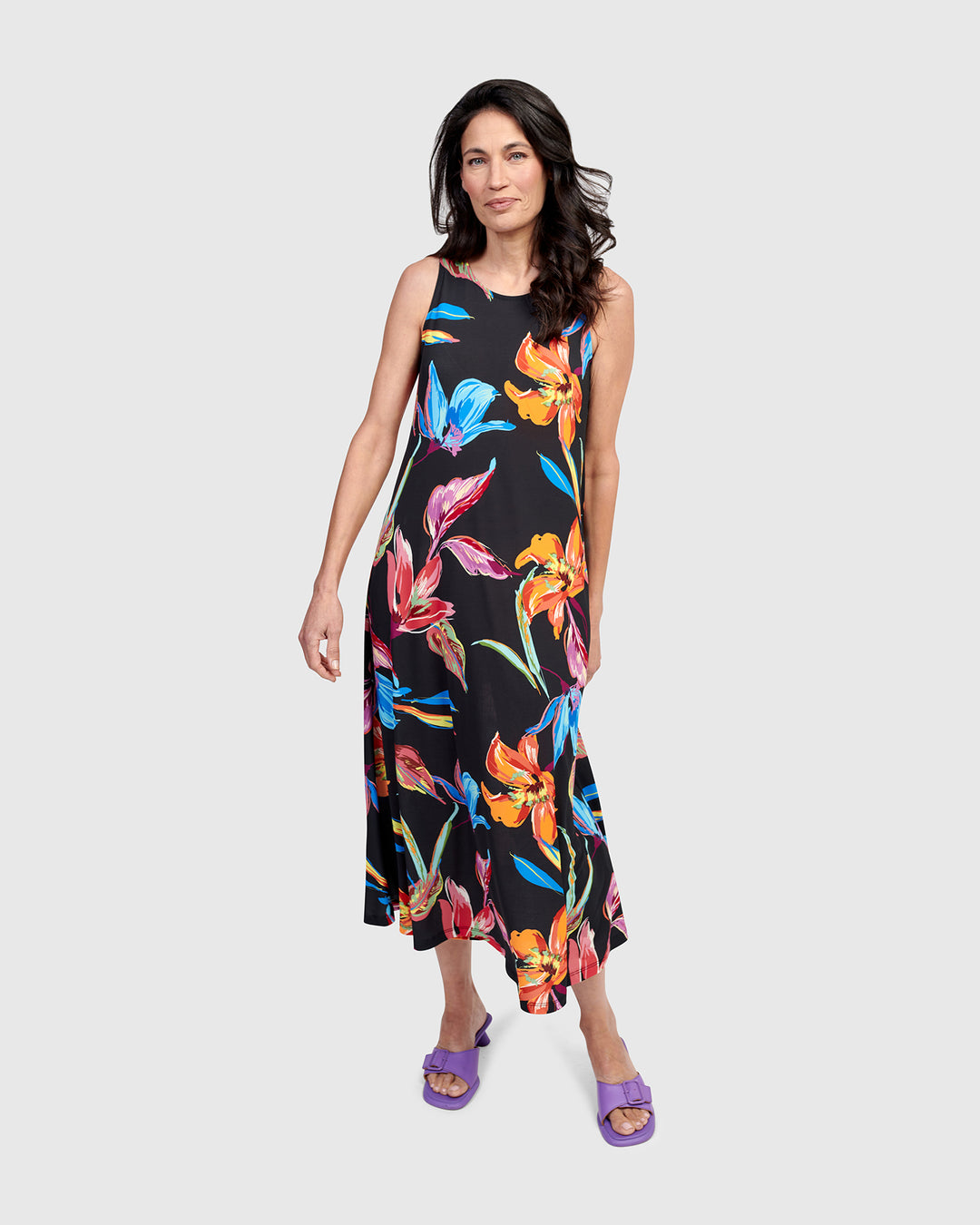 Palm Springs Sleeveless Dress, Bloom