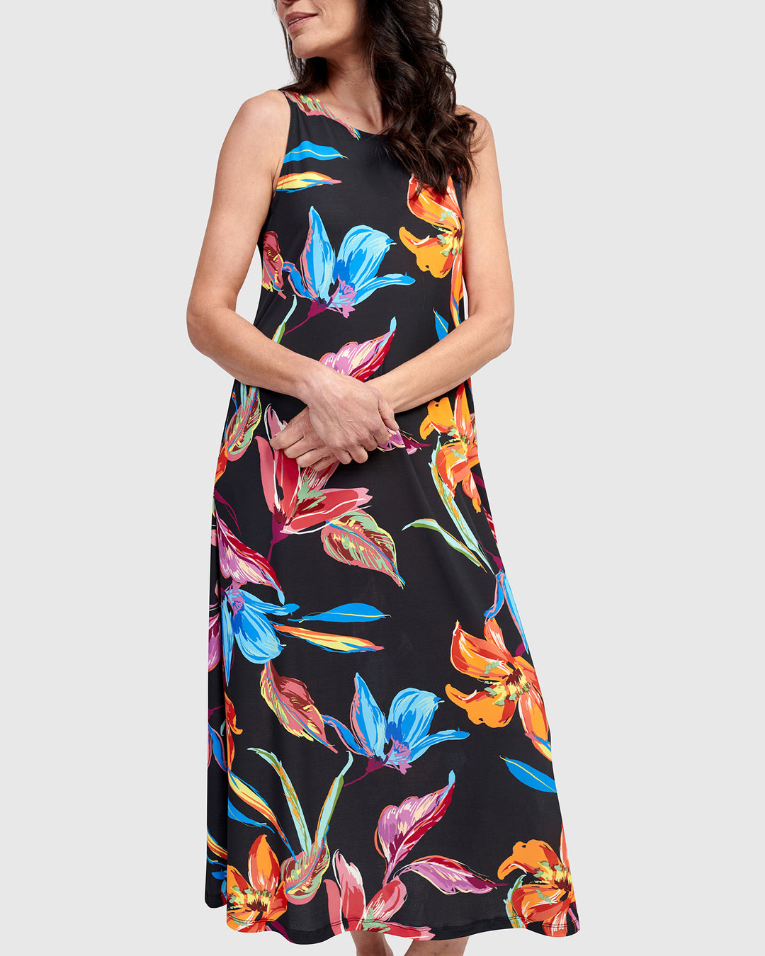 Palm Springs Sleeveless Dress, Bloom