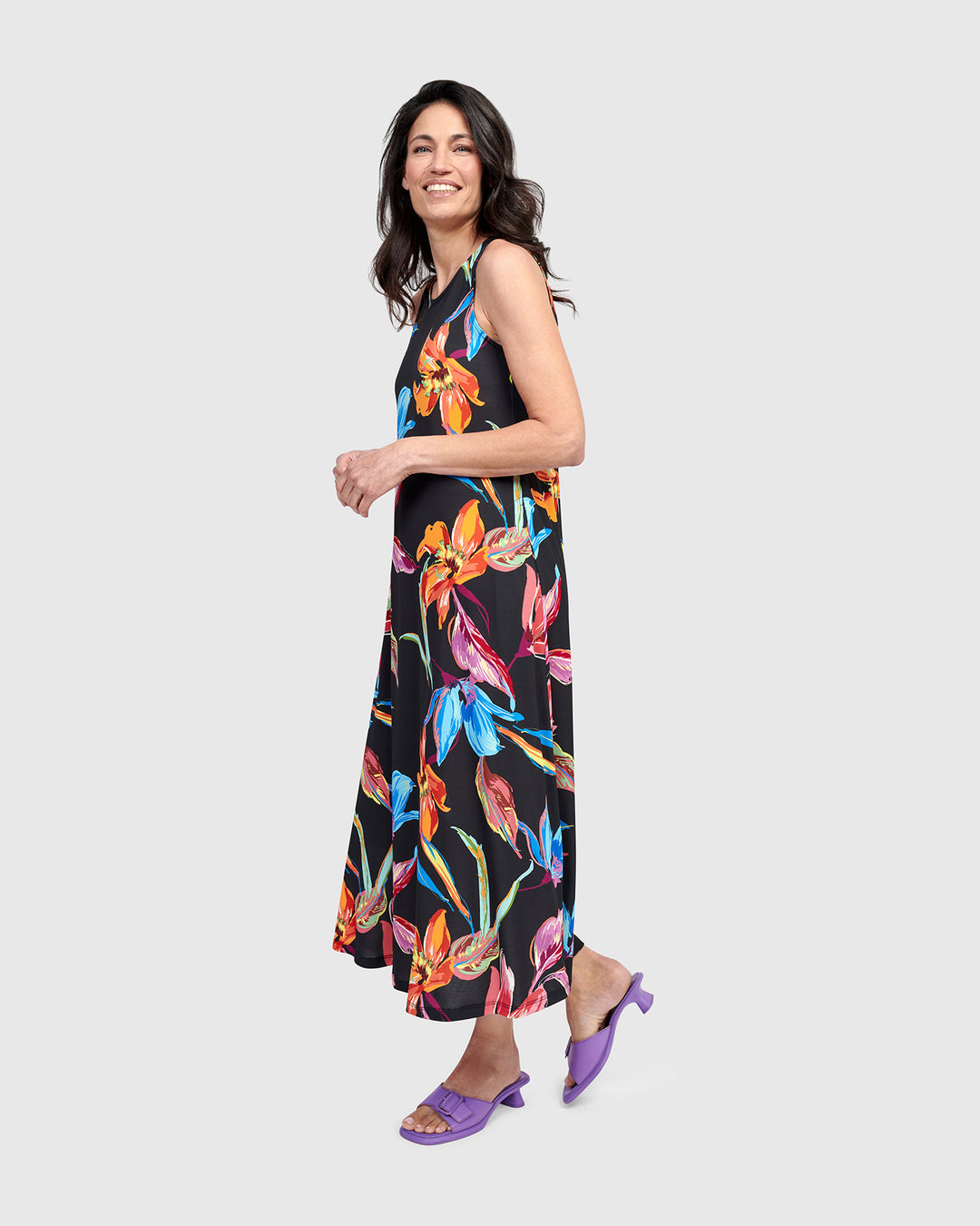 Palm Springs Sleeveless Dress, Bloom