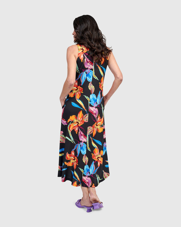 Palm Springs Sleeveless Dress, Bloom