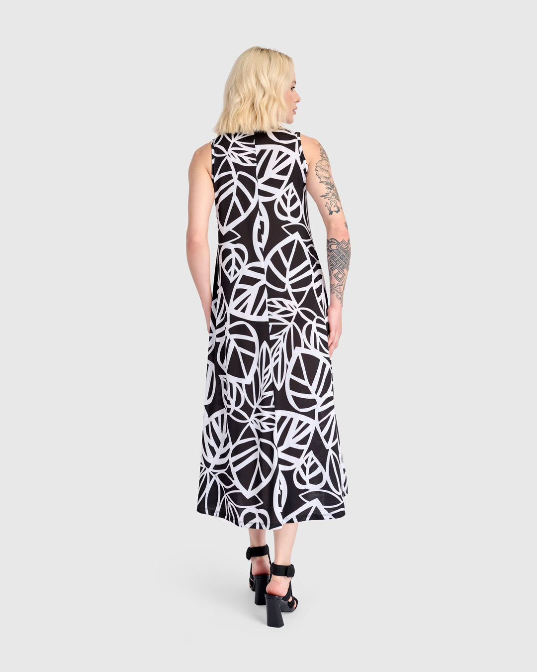 Fronda A-line Midi Dress, Mono