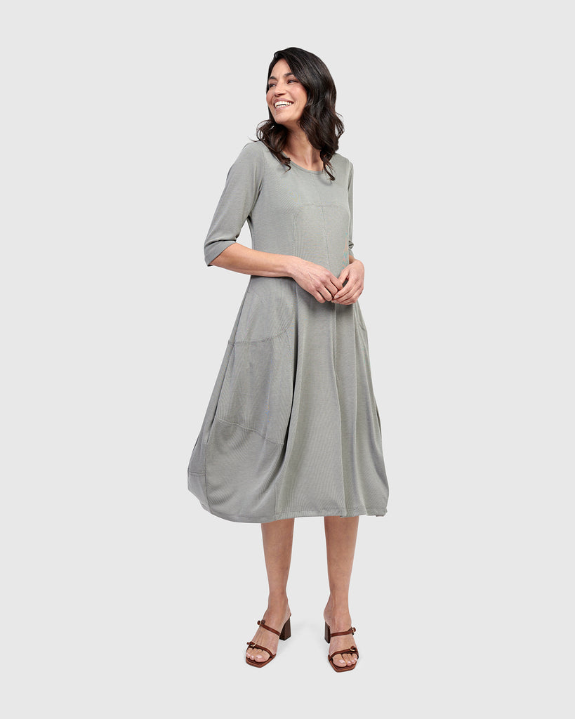 Essential Crew Cocoon Dress, Saladine – Alembika U.S.