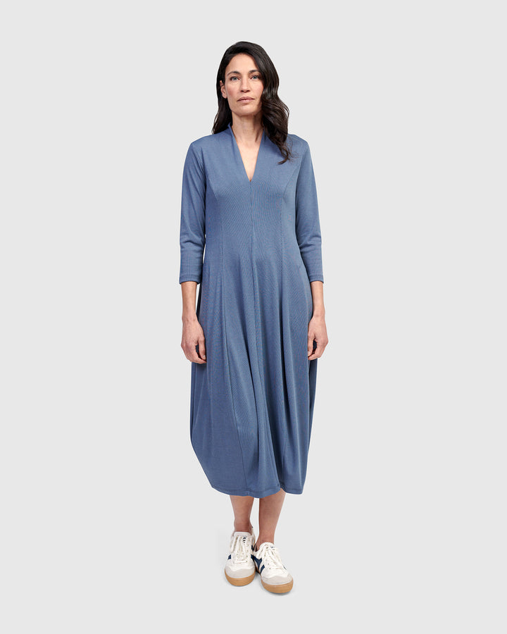 Essential Cocoon Dress, Blue Mist