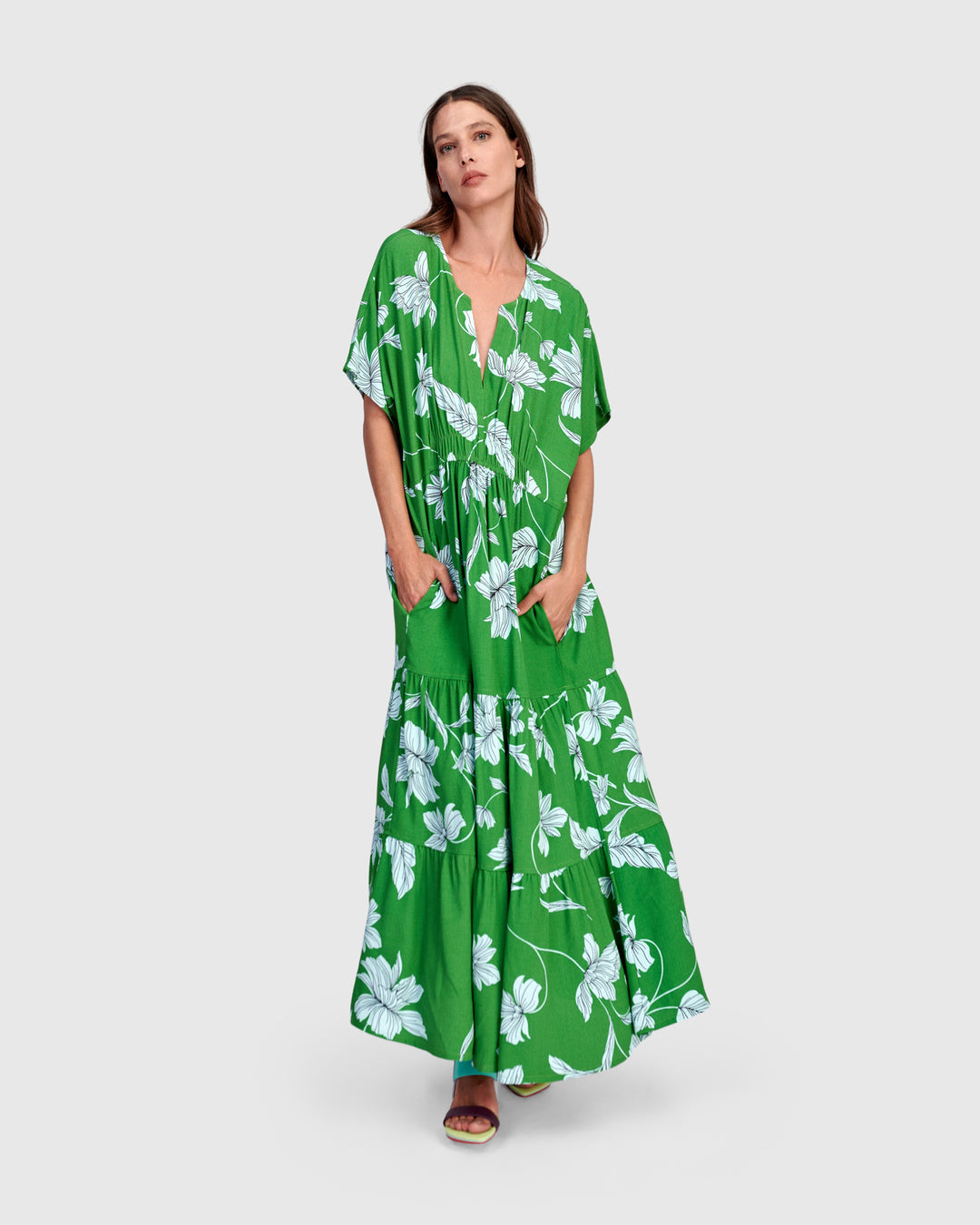 Tidepool Maxi Dress, Waterlilly