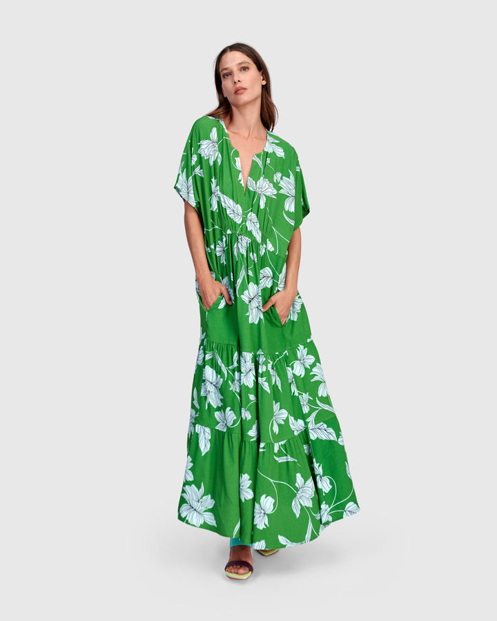 Tidepool Maxi Dress, Waterlilly