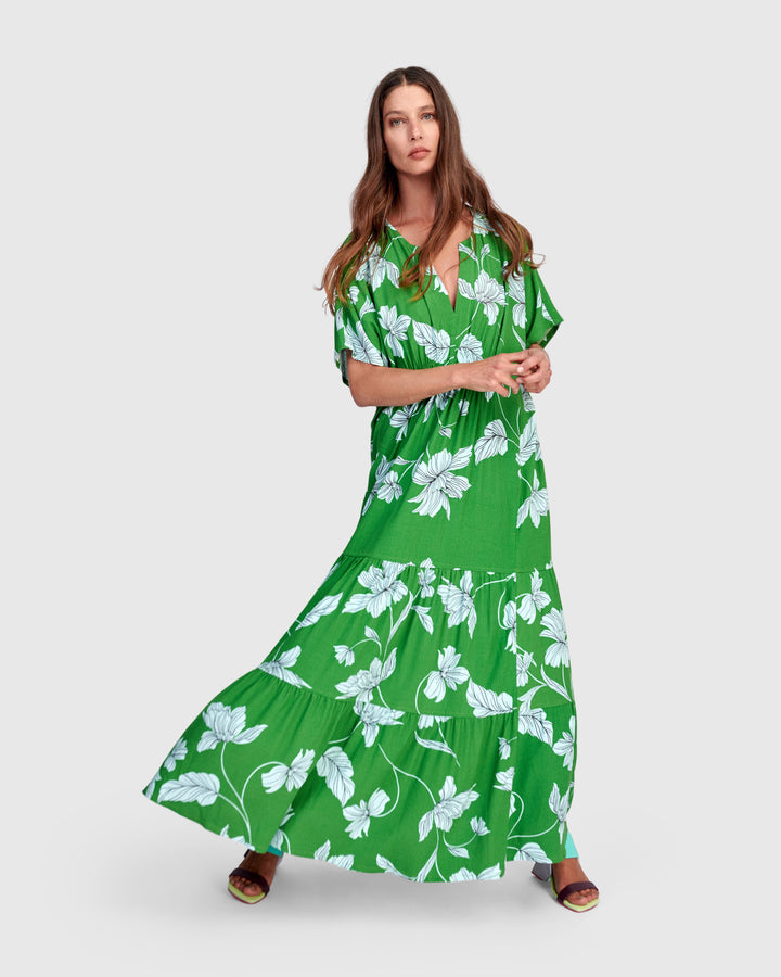 Tidepool Maxi Dress, Waterlilly