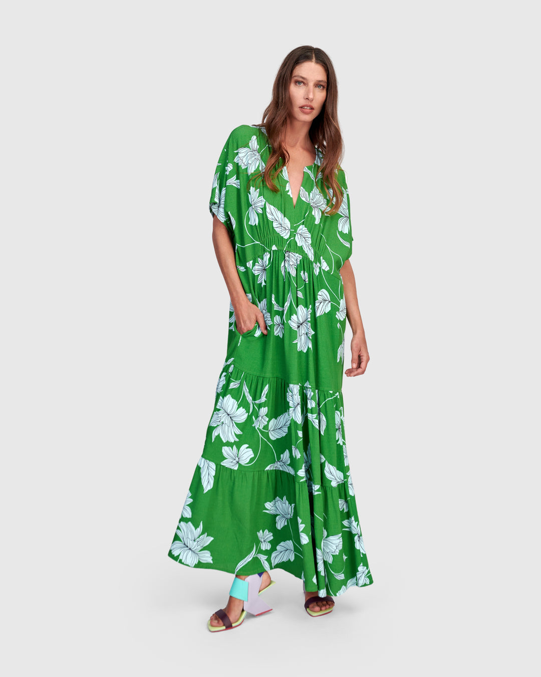 Tidepool Maxi Dress, Waterlilly