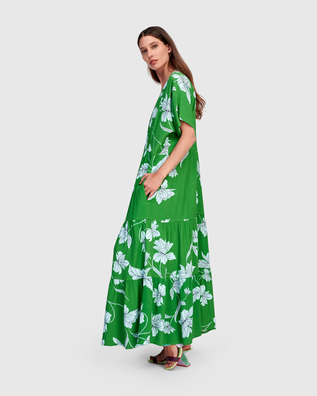 Tidepool Maxi Dress, Waterlilly
