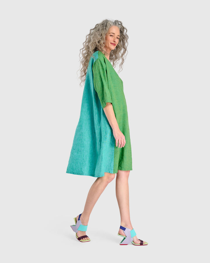 Lychee Linen Dress, Tropical Mix