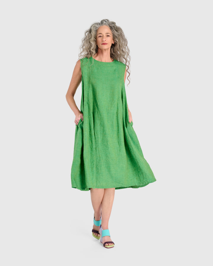 Linen Swing Dress, Mojito
