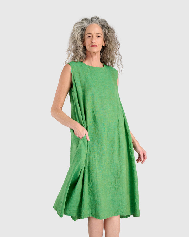 Linen Swing Dress, Mojito