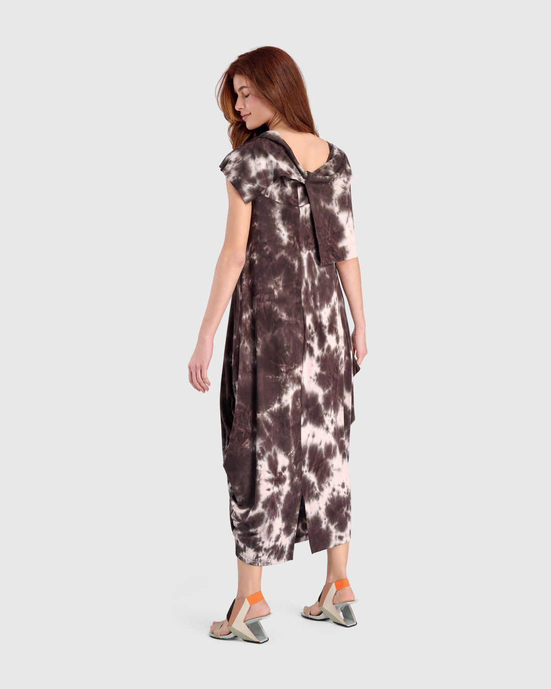 Chai Savoir Maxi Dress, Brown/Pink Tie Dye