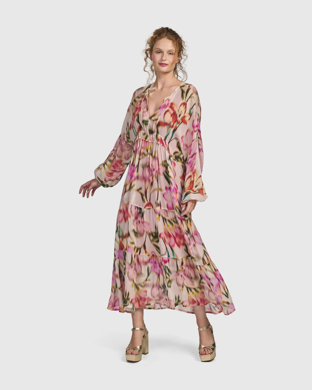 Azalea Chiffon Maxi Dress, Floral Alembika U.S. Azalea Chiffon Maxi Dress, Floral Alembika U.S.