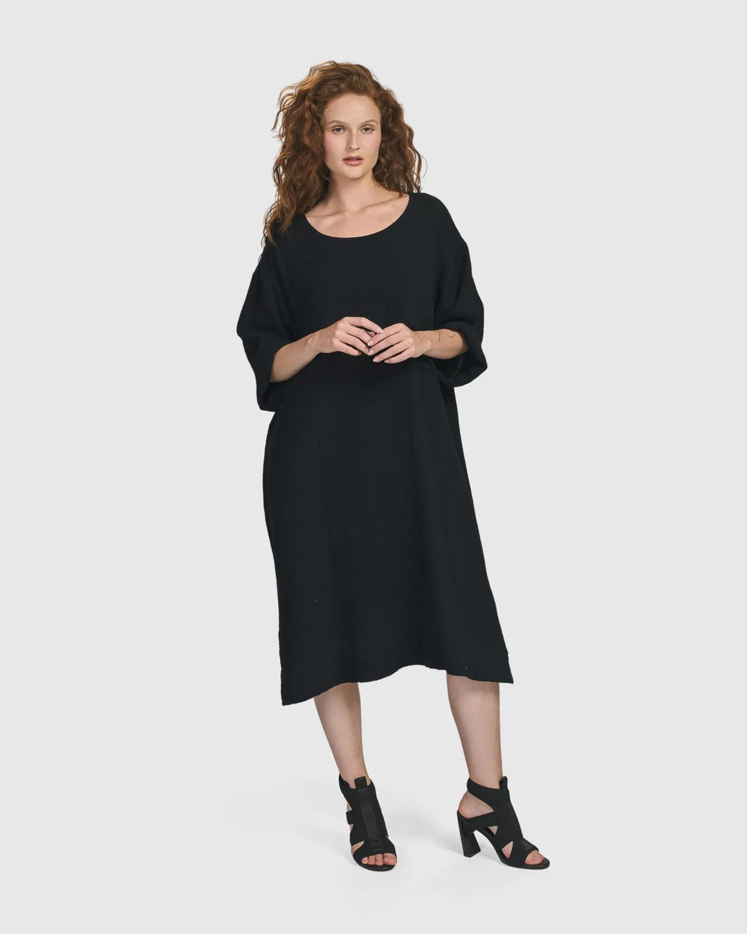 Oasis T-Shirt Dress, Black – Alembika U.S Oasis T-Shirt Dress, Black – Alembika U.S