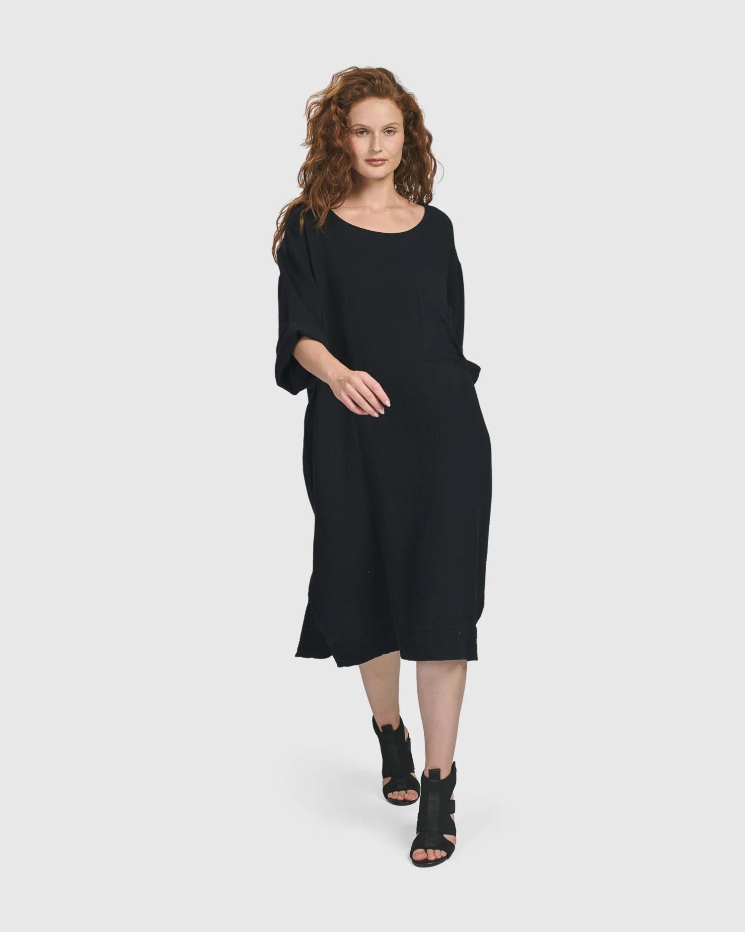 Oasis T-Shirt Dress, Black – Alembika U.S.