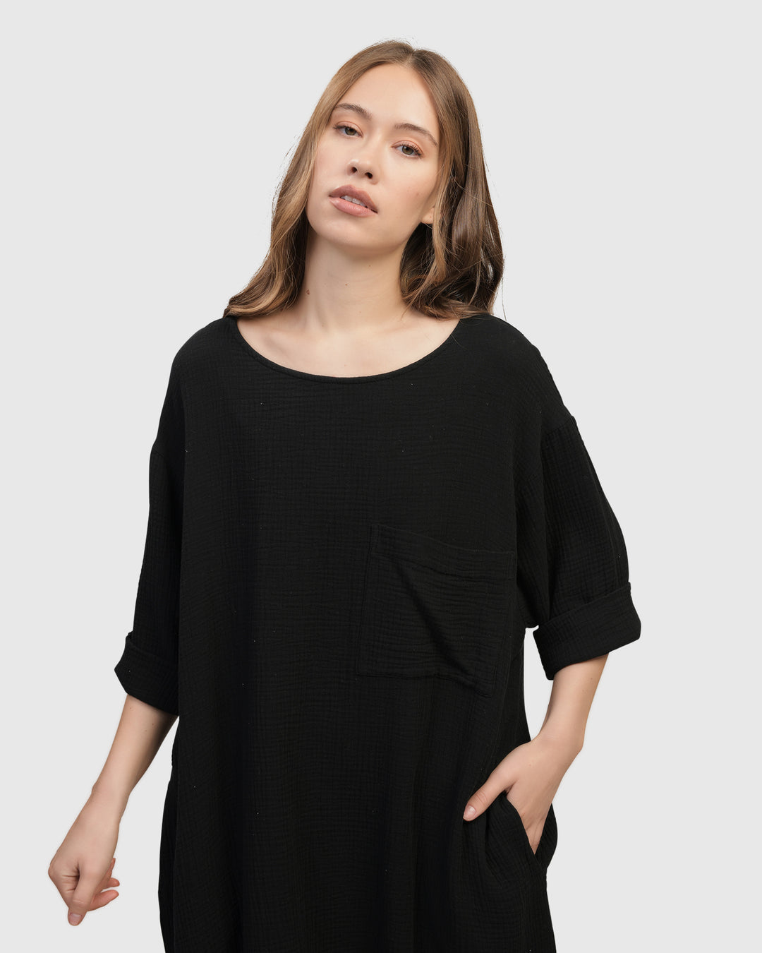 Oasis T-Shirt Dress, Black