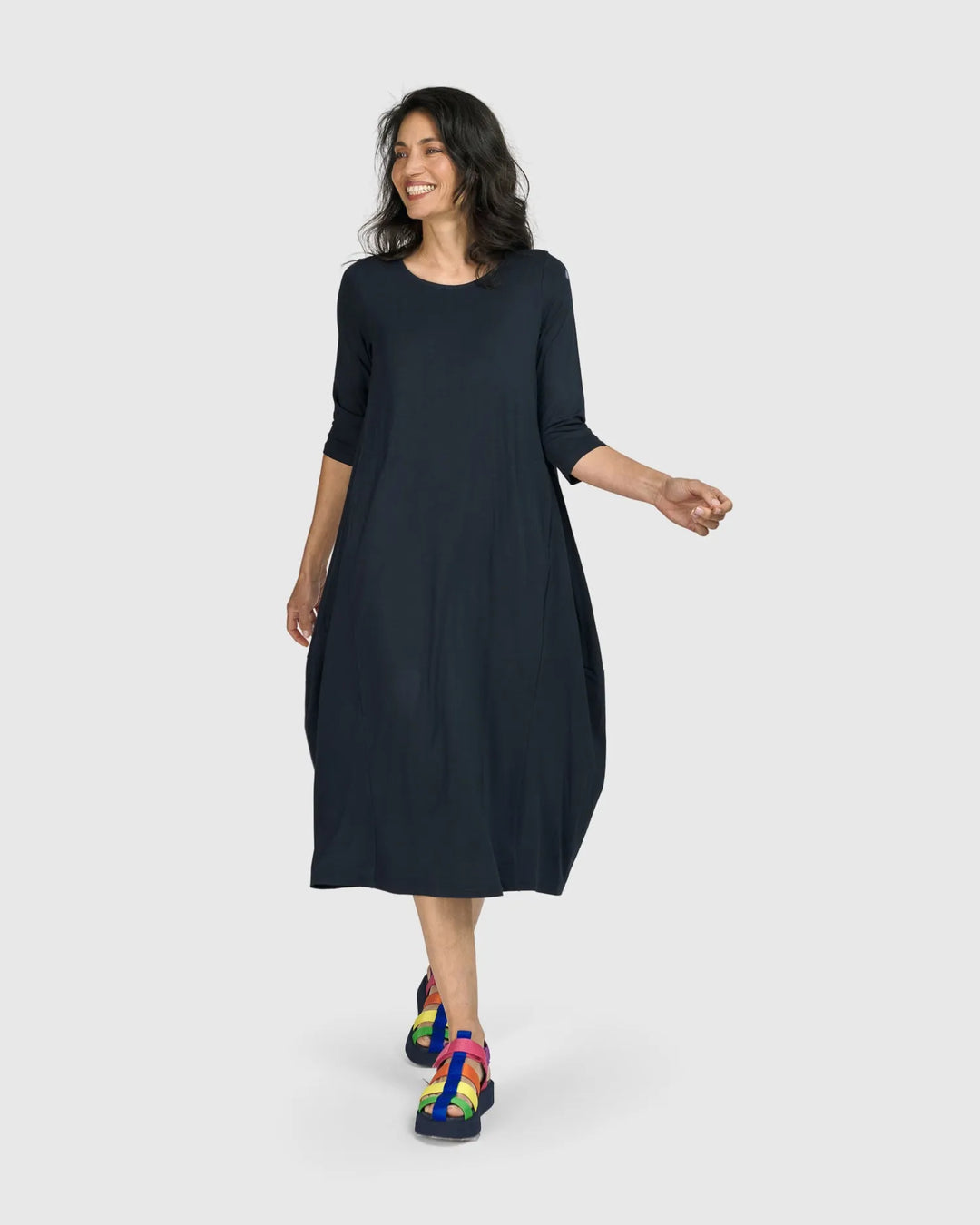 Alembika Essential Relaxed Midi Dress, Ocean Ocean / 8 (US 20-22) Alembika Essential Relaxed Midi Dress, Ocean Ocean / 8 (US 20-22)