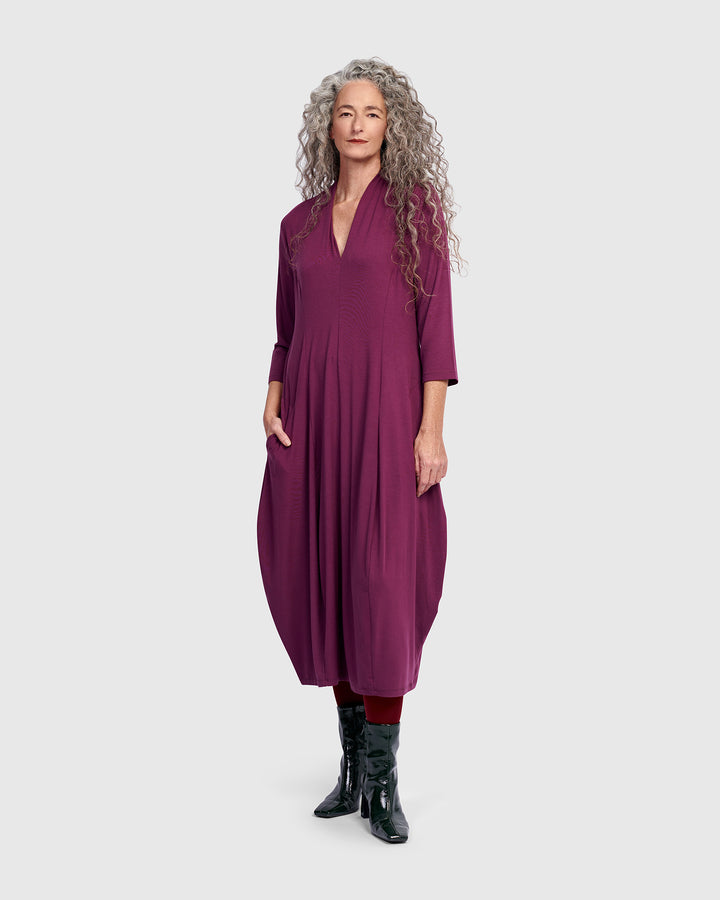 Essential Cocoon Dress, Sangria