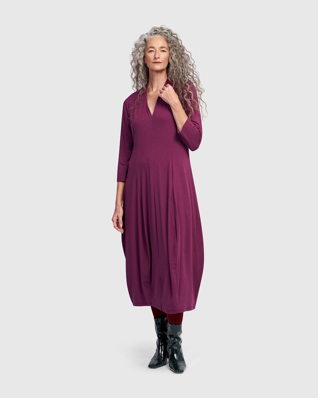 Essential Cocoon Dress, Sangria