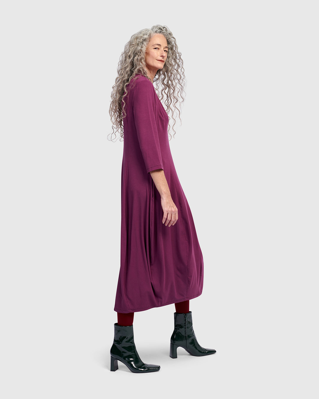 Essential Cocoon Dress, Sangria