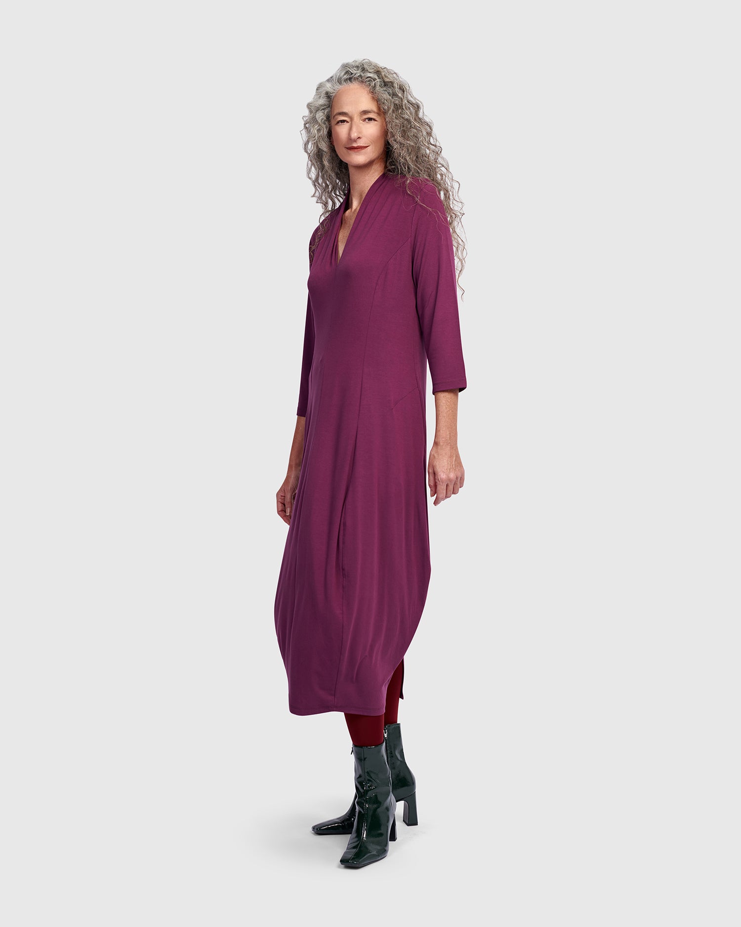 Essential Cocoon Dress, Sangria – Alembika U.S.