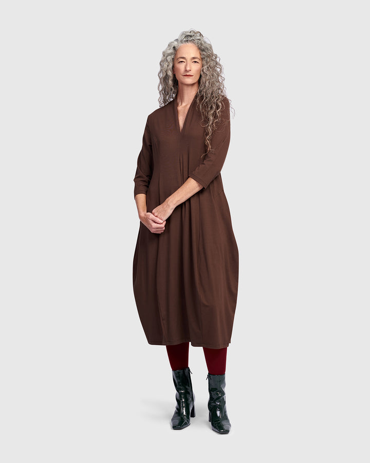 Essential Cocoon Dress, Umber