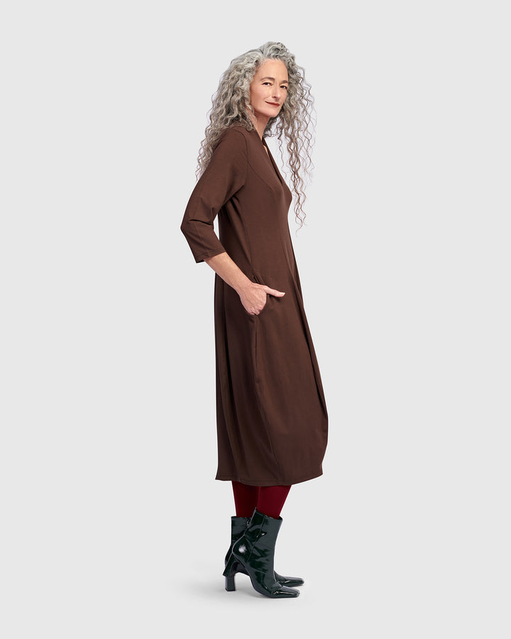 Essential Cocoon Dress, Umber