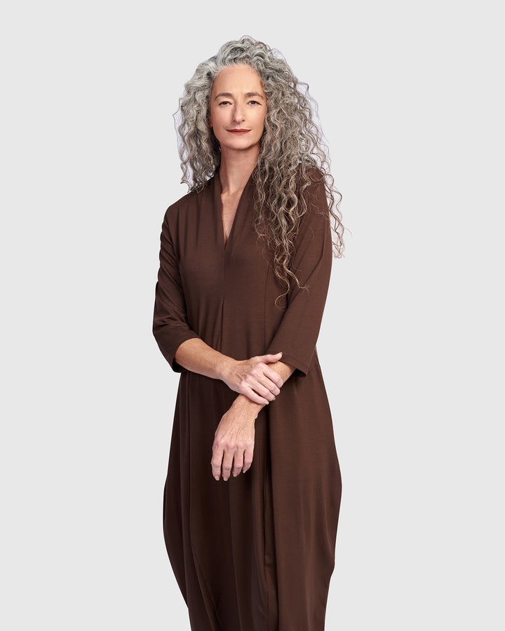 Essential Cocoon Dress, Umber