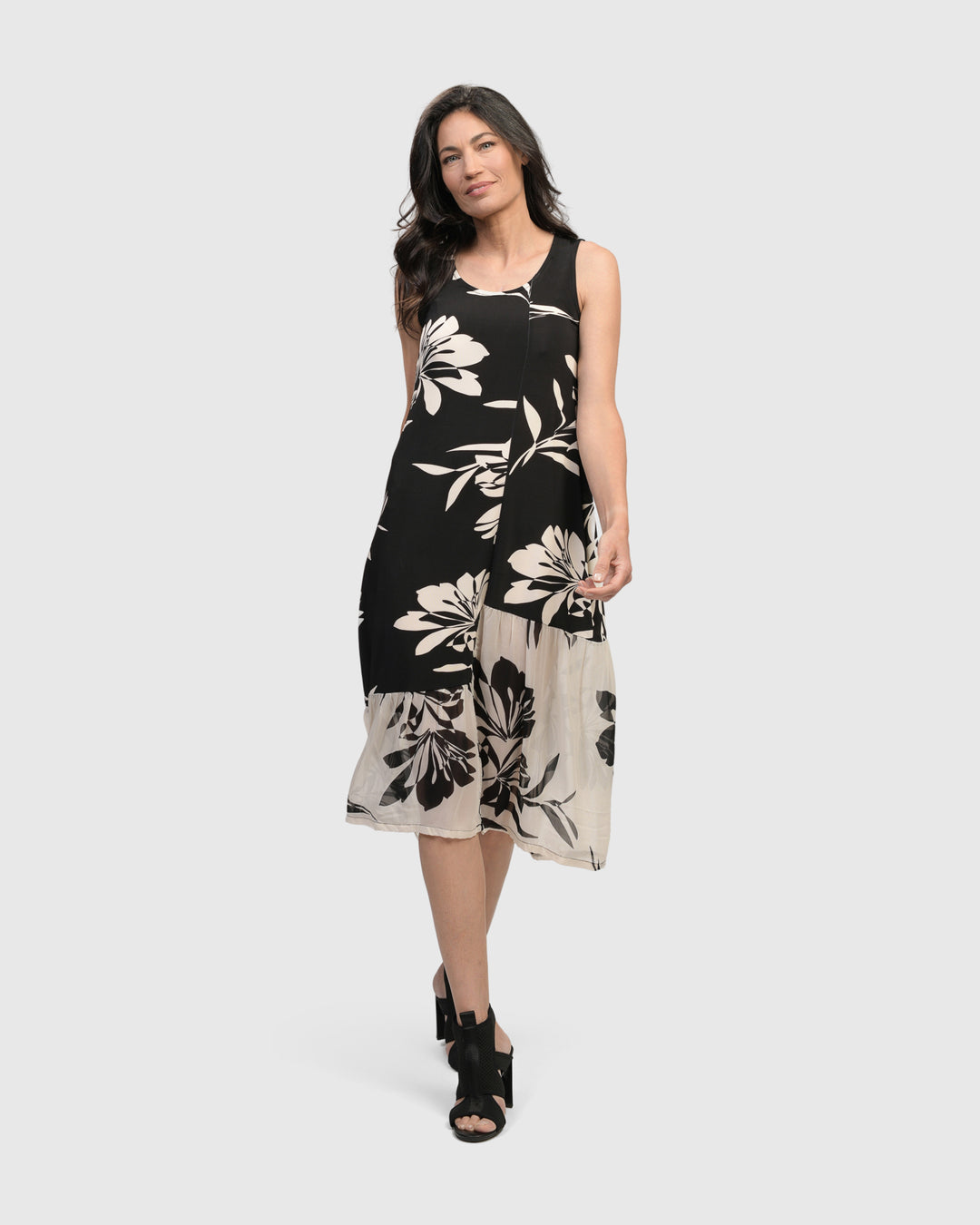 Prosecco Sleeveless Tunic Dress, Floral