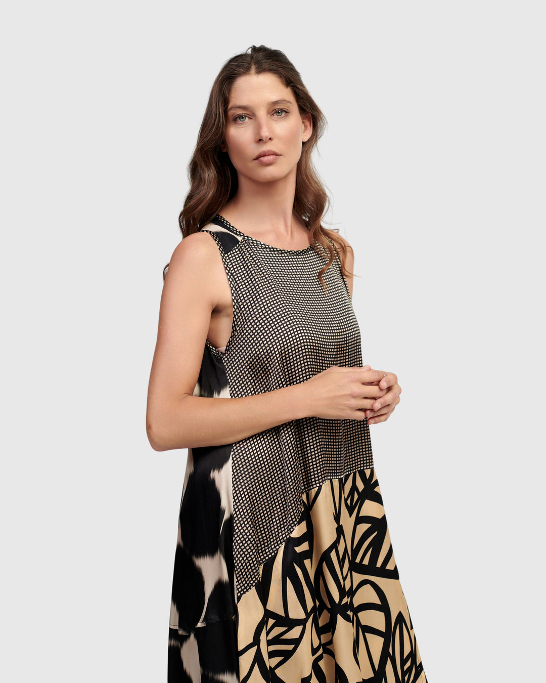 Noelle Sleeveless Dress, Serene