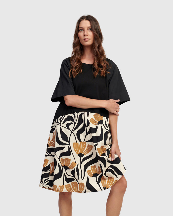 Clementine T-Shirt Dress, Tulips