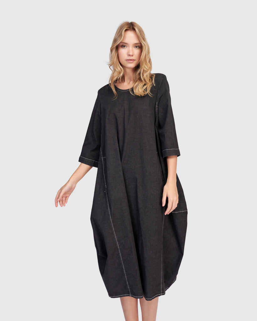 ワンピース louren docking cocoon dress louren docking cocoon dress ローレンドッキング M（WINTER