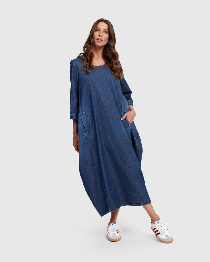 Liberty Oversized Shift Dress, Denim