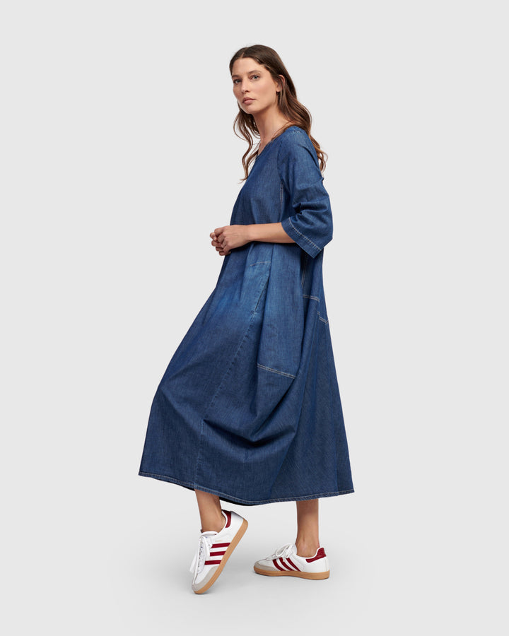 Liberty Oversized Shift Dress, Denim