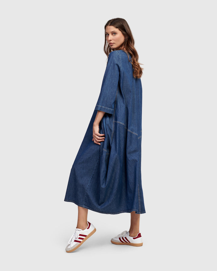 Liberty Oversized Shift Dress, Denim