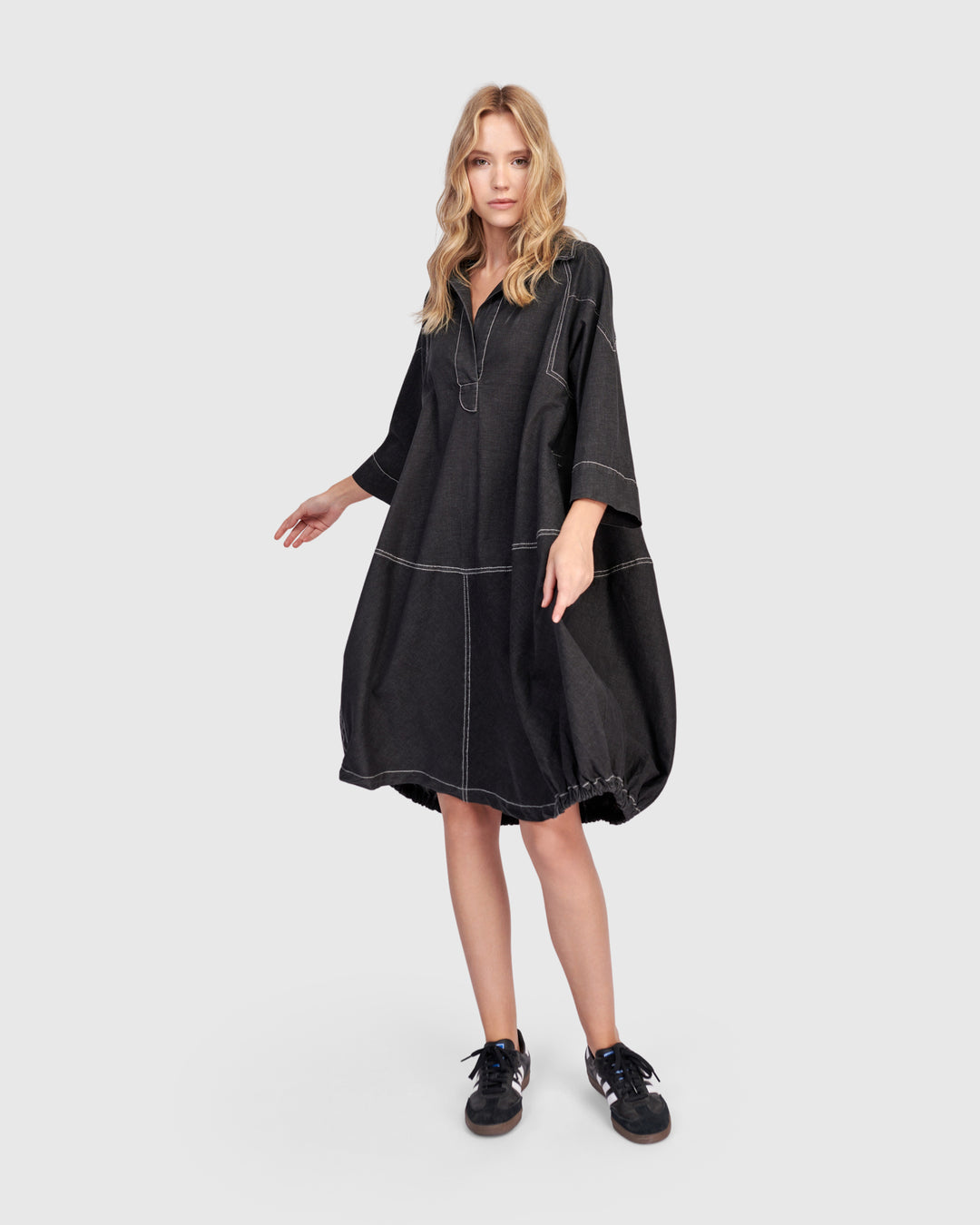 Alembika Panama Oversized Shirt Dress, Black Denim Black / 1 (US 6-8) Alembika Panama Oversized Shirt Dress, Black Denim Black / 1 (US 6-8)