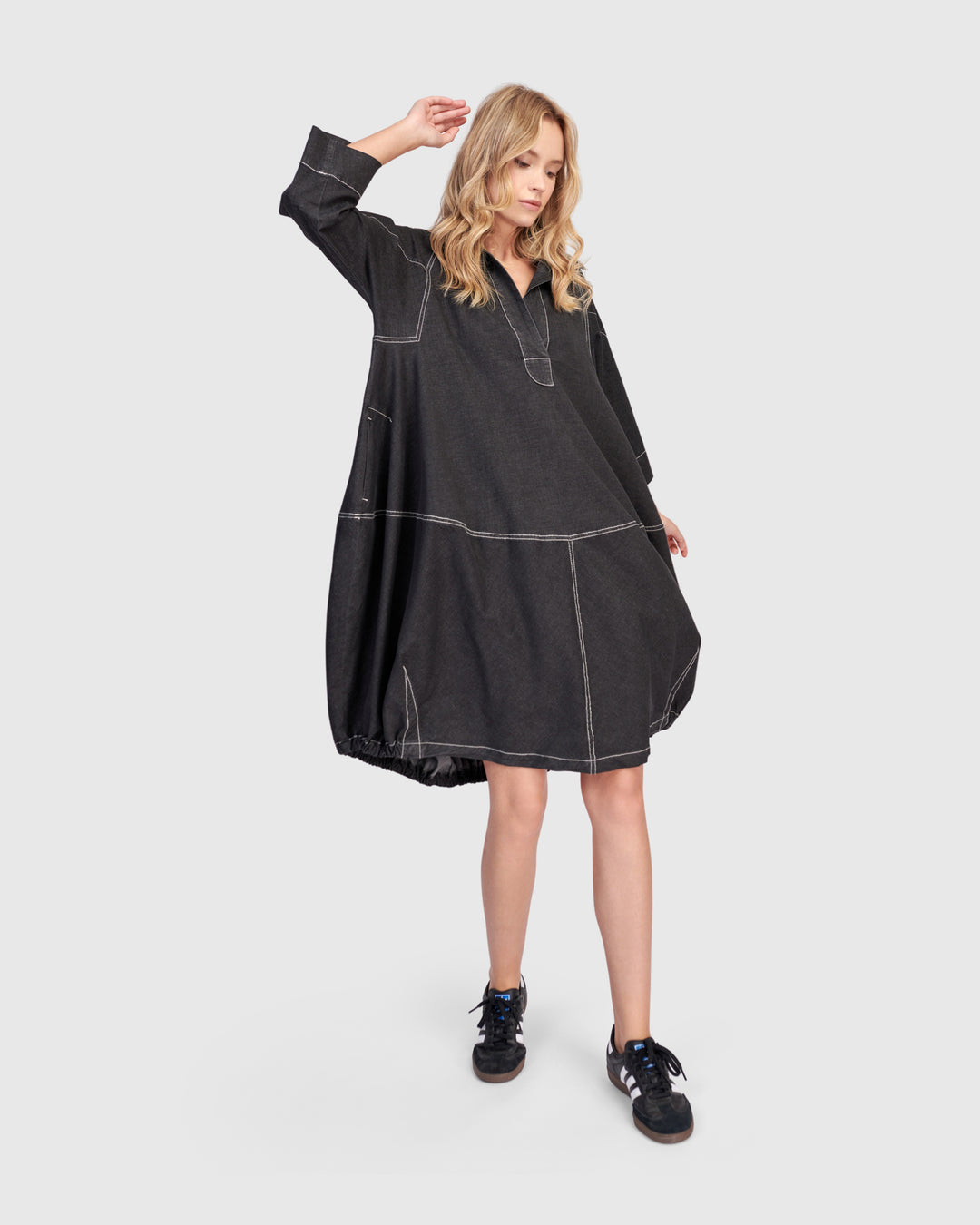 Alembika Panama Oversized Shirt Dress, Black Denim Black / 1 (US 6-8) Alembika Panama Oversized Shirt Dress, Black Denim Black / 1 (US 6-8)
